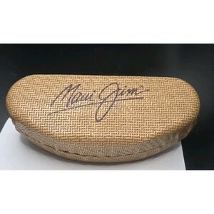 Maui Jim Sunglasses Tan Basket Weave Large Hard Case Clam Shell Replacement Case